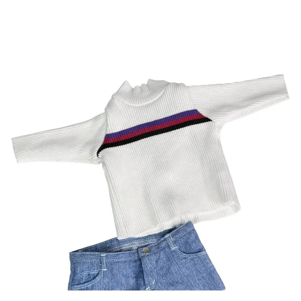 American Girl Blue Jean Basics II Pleasant Co Boy Turtleneck Jeans Socks Shoes